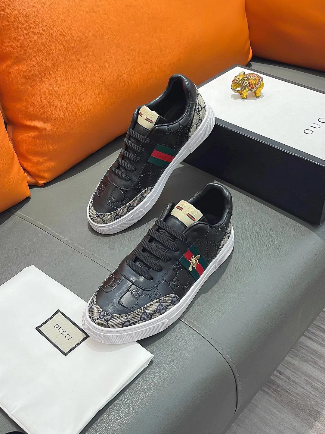 Men's shoes GUCCI "Gucci" P400 Regular size: 38-44 (casual shoes) Product materials: Selected cowhide upper, soft sheepskin lining; original outsole.